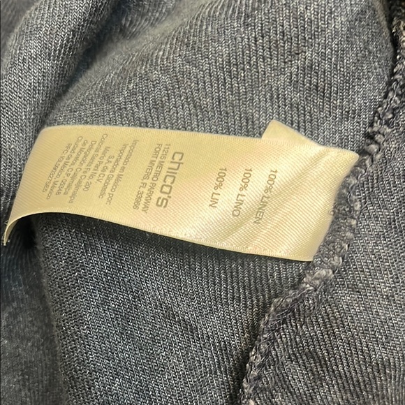 Chico's Black Button Down Shirt with Gold Accents - Picture 8 of 10